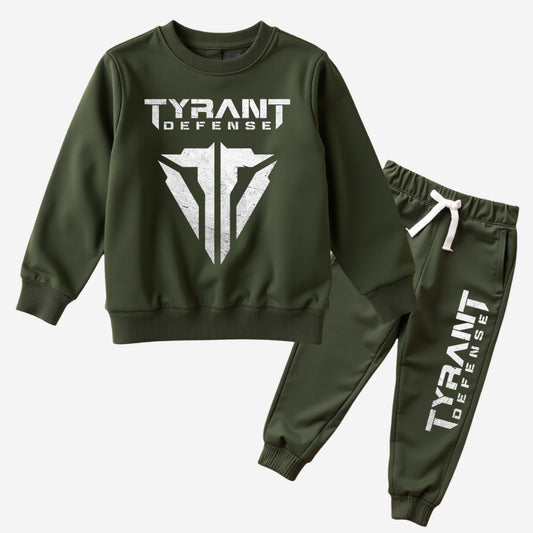 Cozy Kids Sweatshirt Set- Military Green Set