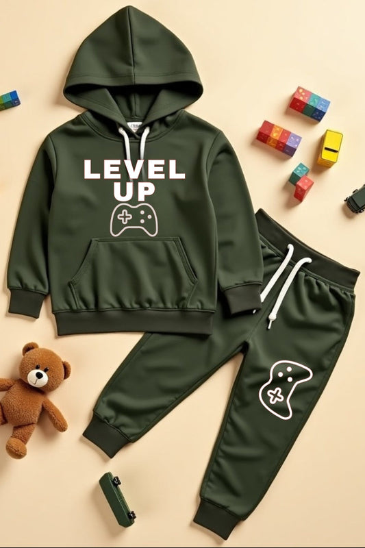 Chill Mode Kids Outfit - Military Green Set