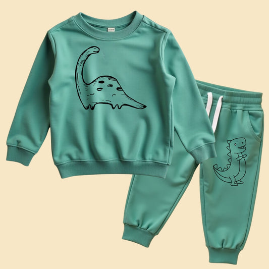 Winter Sweatshirt Set for Kids Mint Green Set