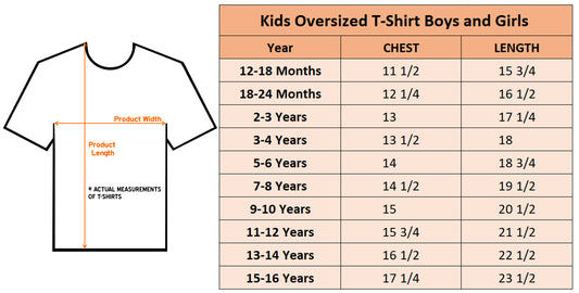 Girls Printed Oversized T-Shirt Pink Color