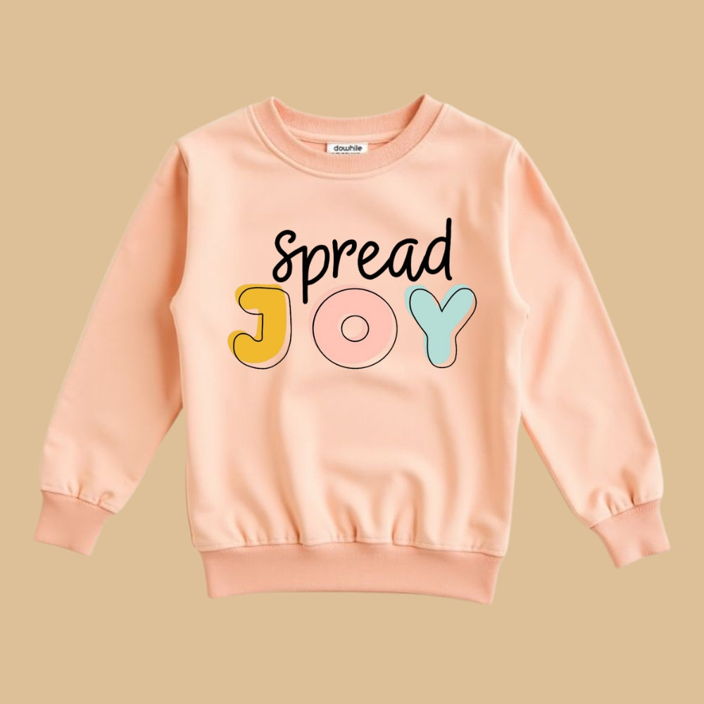 Winter Sweatshirt Set for Kids (Peach & Military Green)