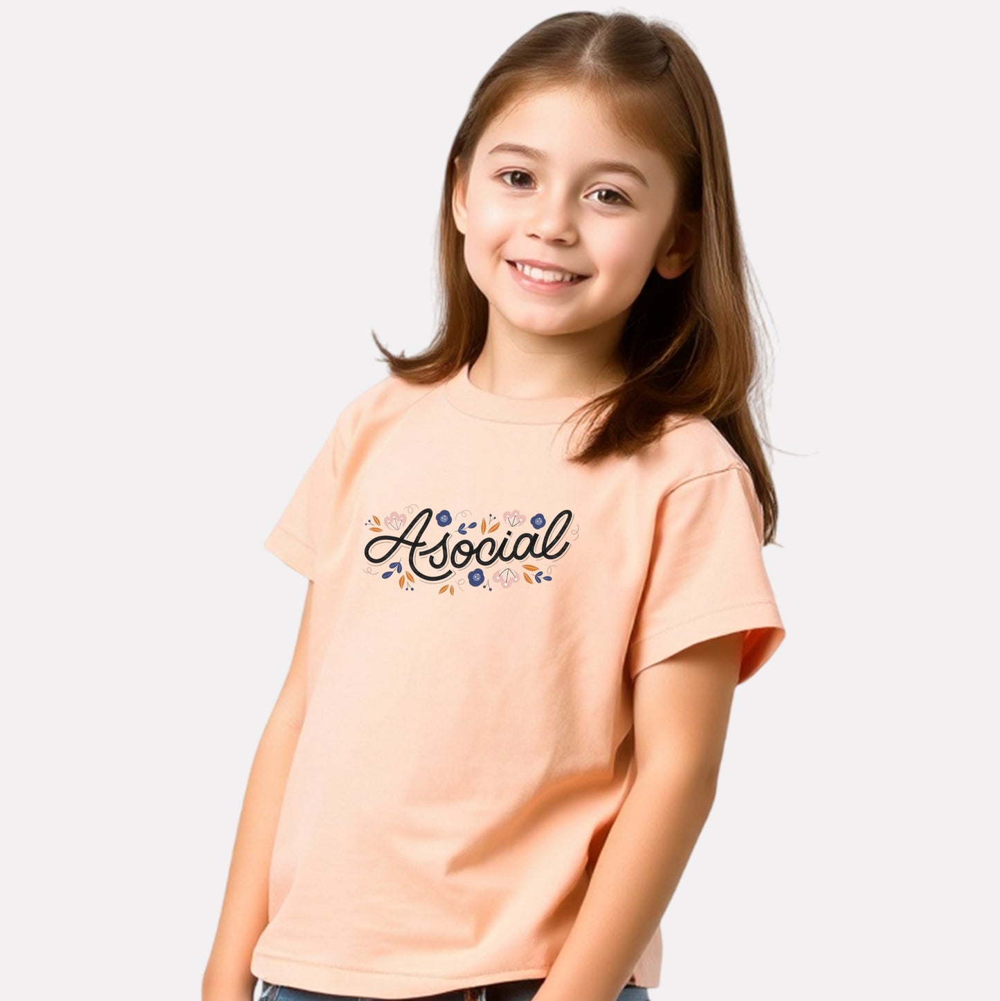 Regular Fit Peach color Cotton T-Shirt