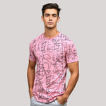 Men's 3-Pack Printed Round Neck Cotton T-Shirts