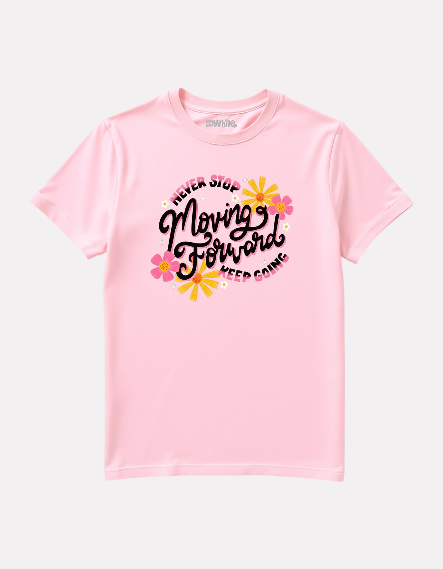 Junior Girl Printed Baby Pink Cotton T-Shirt