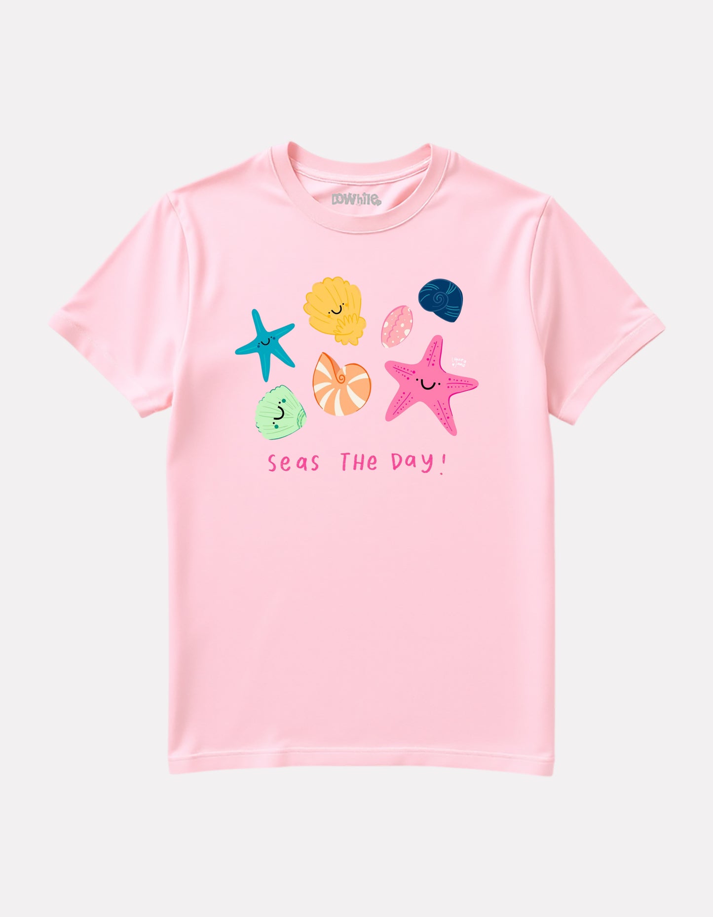 Junior Girl Printed Baby Pink Cotton T-Shirt