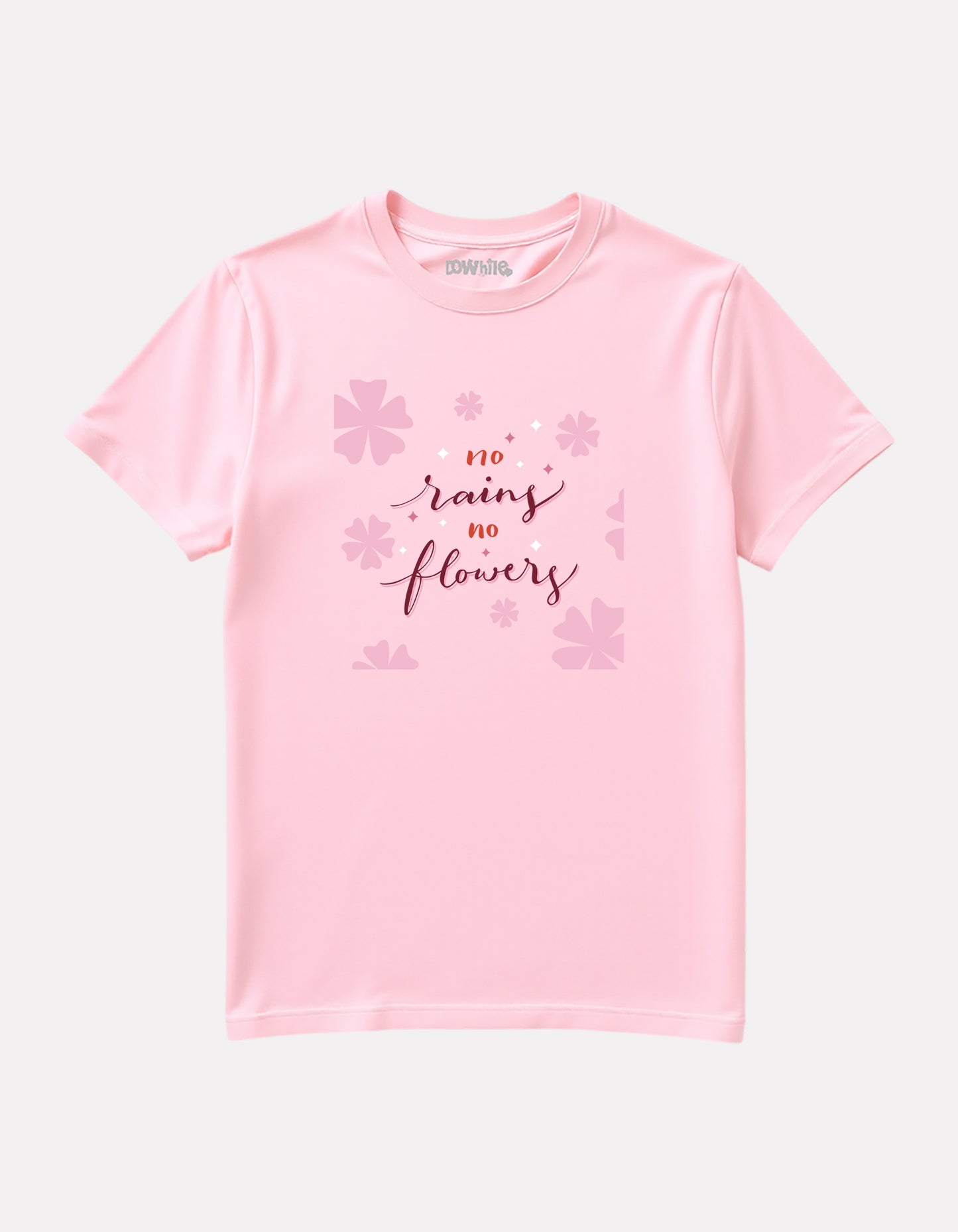Printed Baby Pink Cotton T-Shirt for Junior Girls