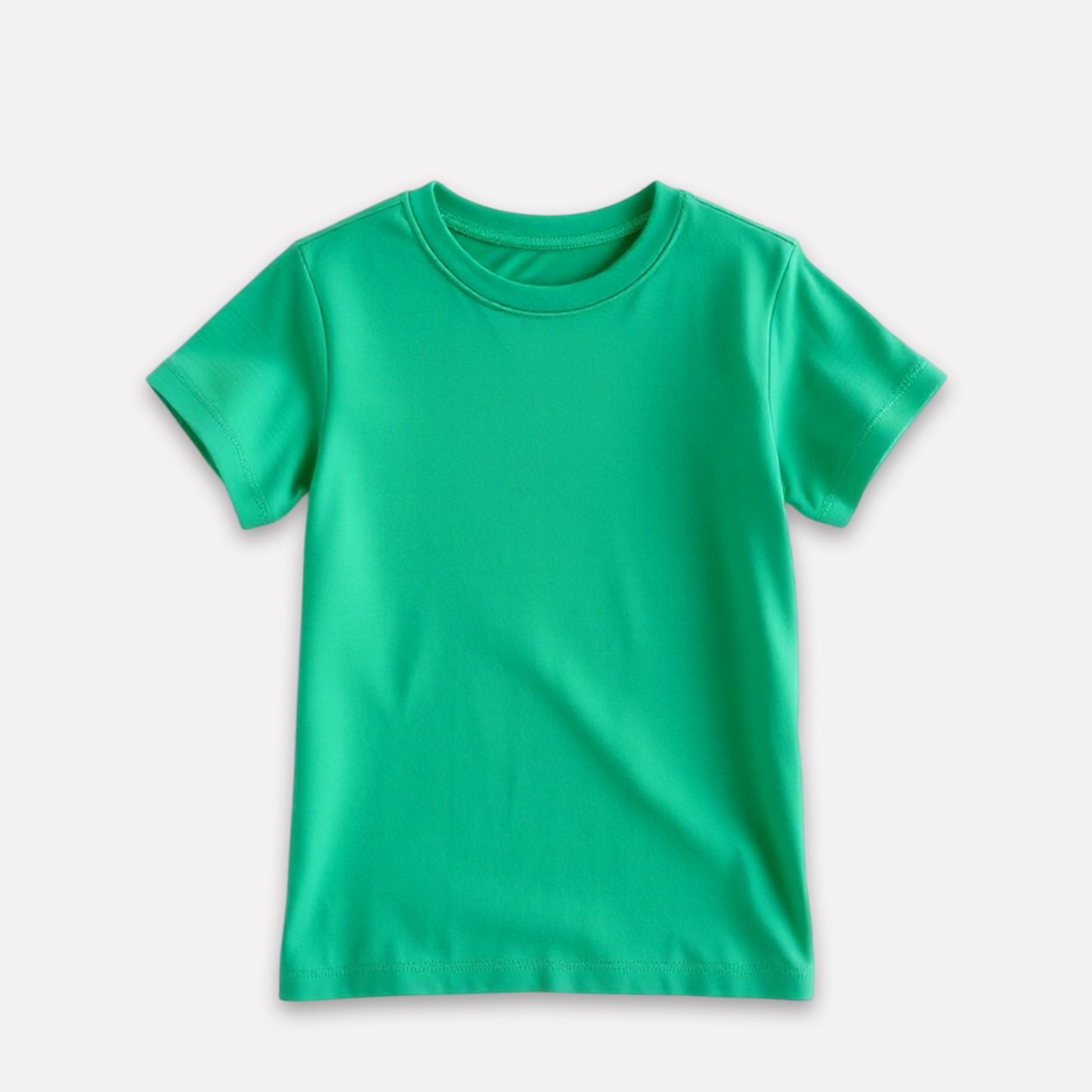 Girls 2 Pack Combo Cotton Plain T-Shirt (Green and Navy)