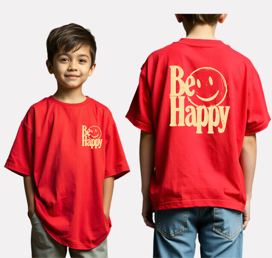 Boys Printed Extended Sleeves Oversized T-shirt