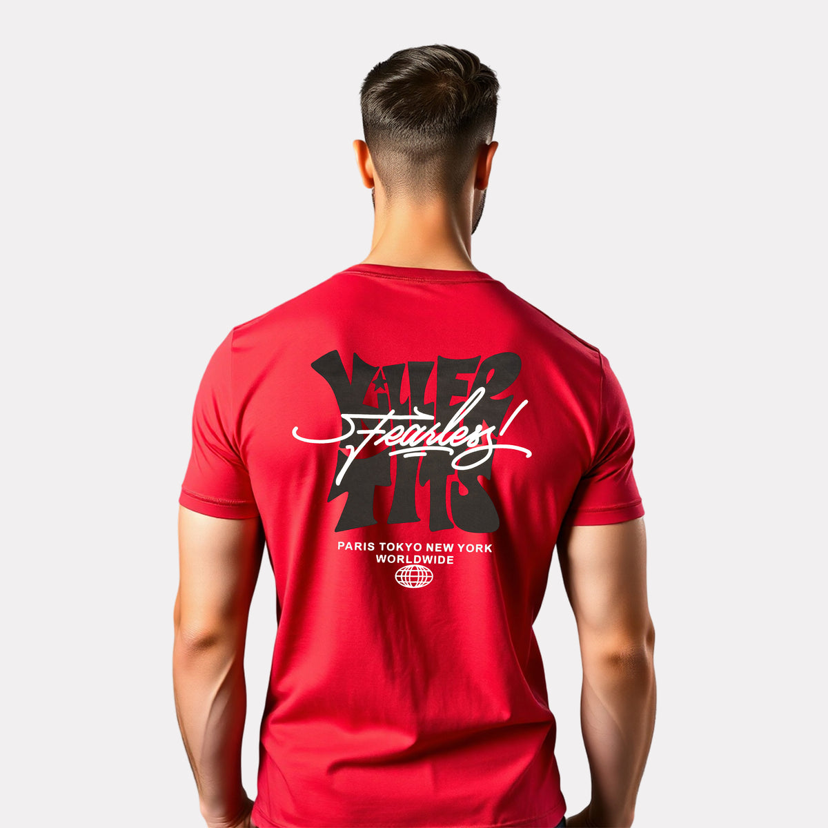 Men's 3-Pack Printed Round Neck Cotton T-Shirts