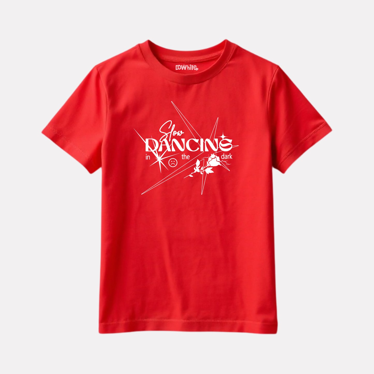 Junior Girl Printed Red Casual Cotton T-Shirt