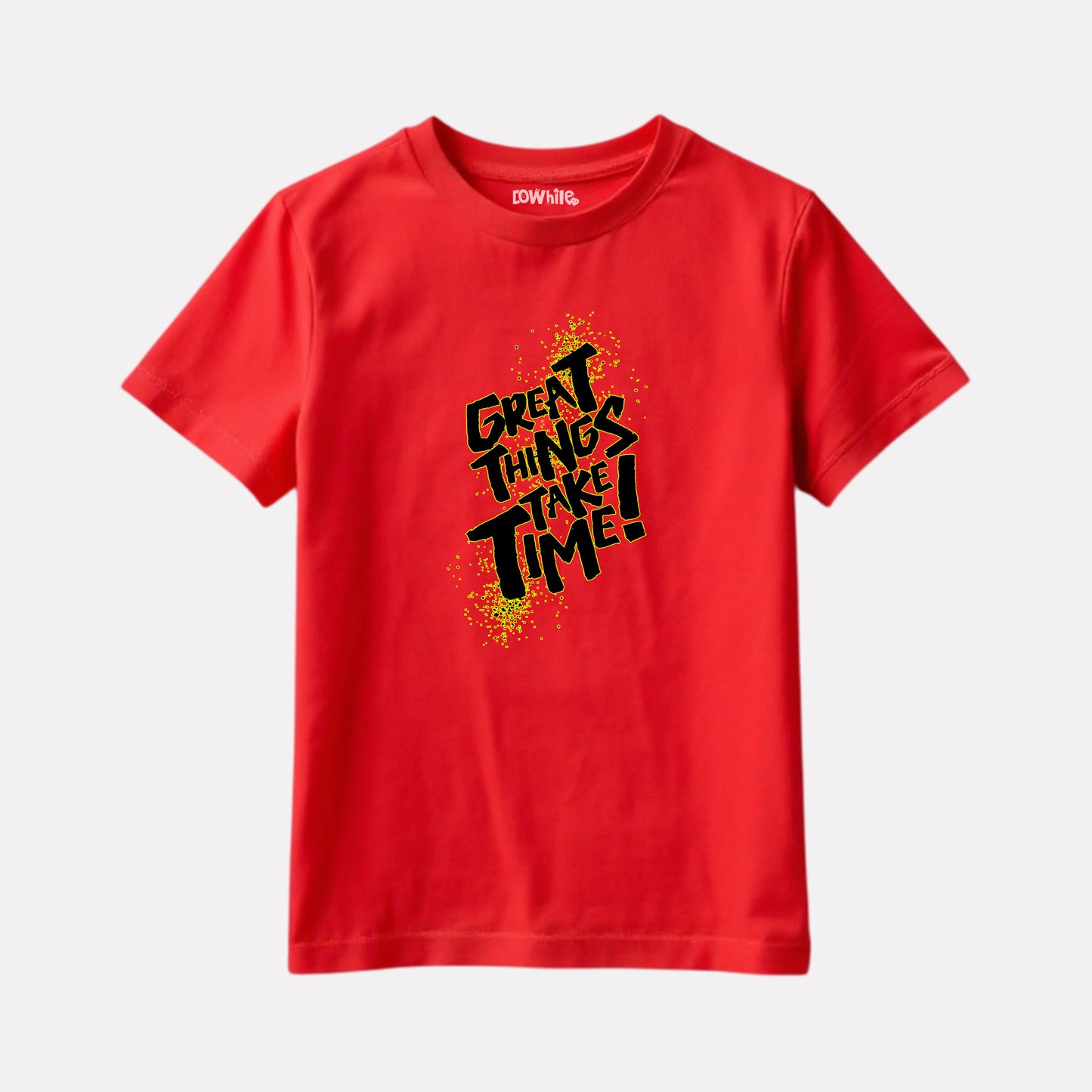 Junior Girl Printed Red Casual Cotton T-Shirt