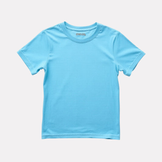 Girls 2 Pack Combo T-Shirt (White Melange and Turquoise)