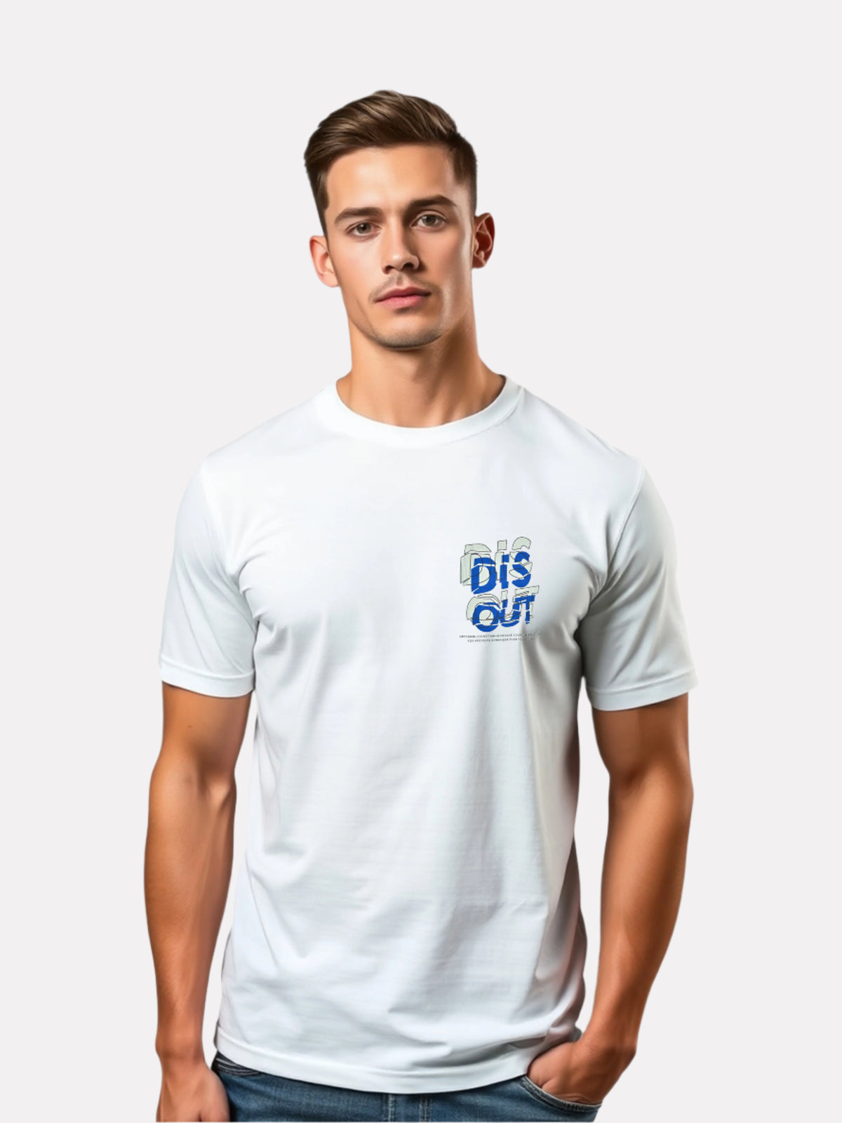 Men's 3-Pack Printed Round Neck Cotton T-Shirts