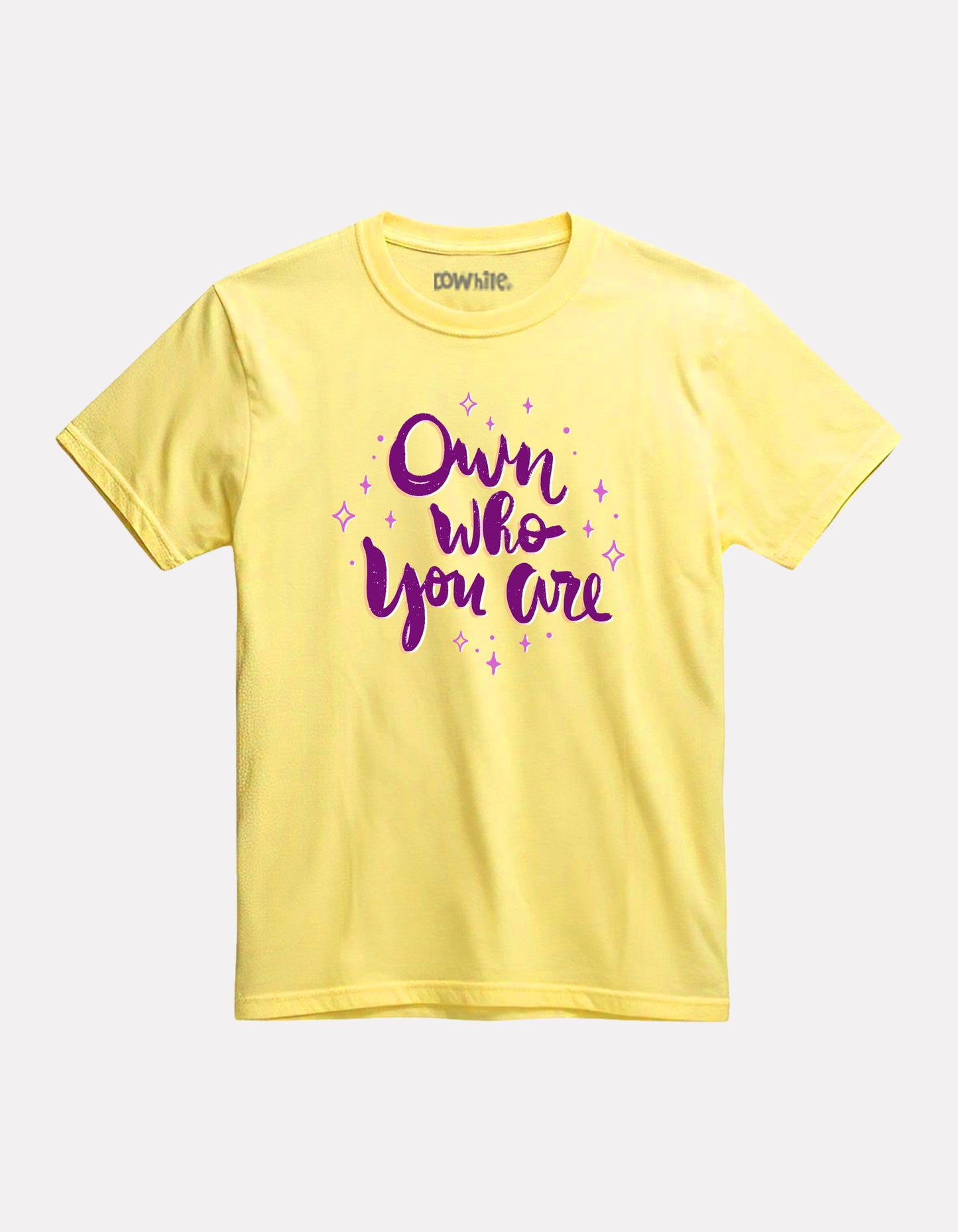 Printed light yellow Cotton T-Shirt for Girls