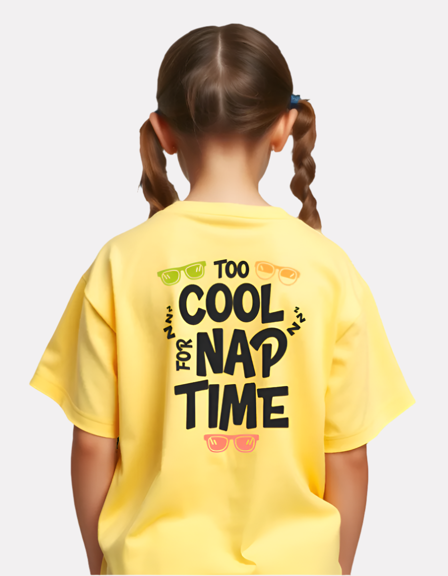 Girls Printed Extended Sleeves Oversized T-shirt