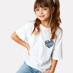 Girls Printed Extended Sleeves Oversized T-shirt