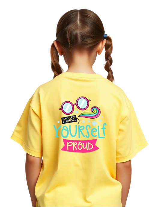 Girls Printed Extended Sleeves Oversized T-shirt