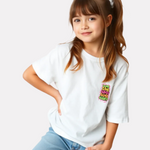 Girls Printed Extended Sleeves Oversized T-shirt