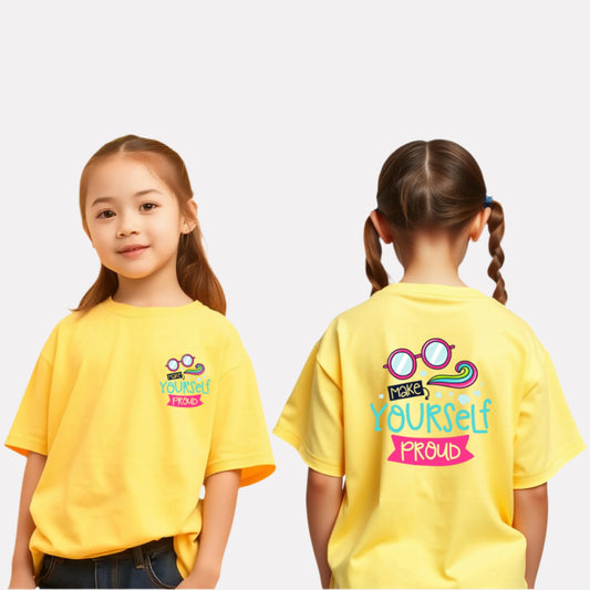 Girls Printed Extended Sleeves Oversized T-shirt