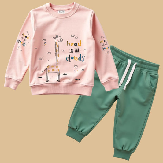 Trendy Printed Sweatshirt & Track Pant