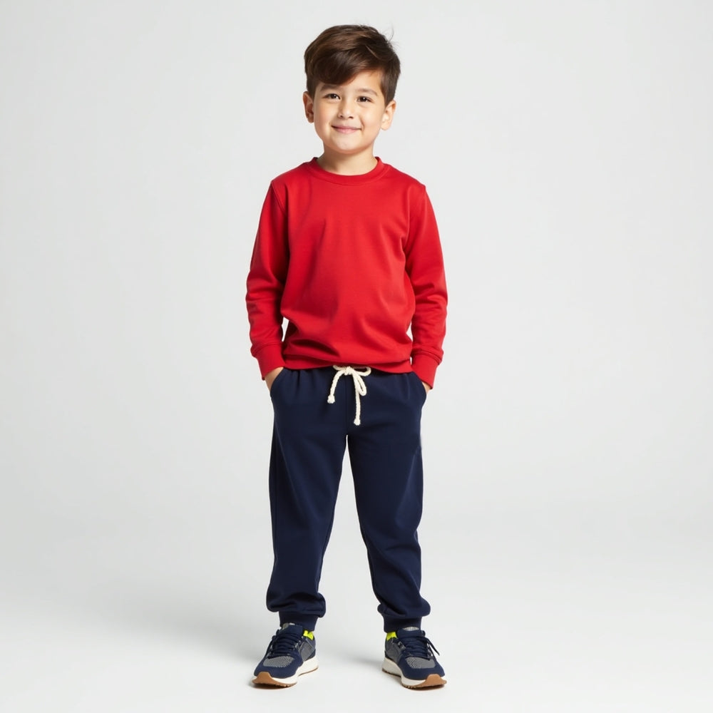 Track Style: T-Shirts-Pants (Red & Navy)