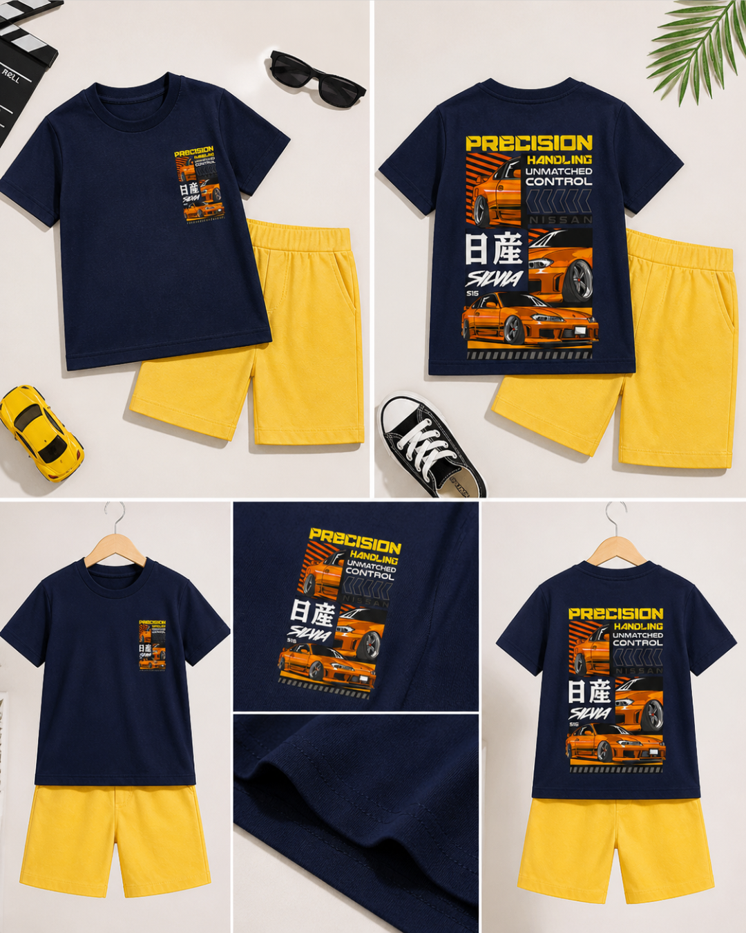 Printed Half Sleeve T Shirt And Shorts Set