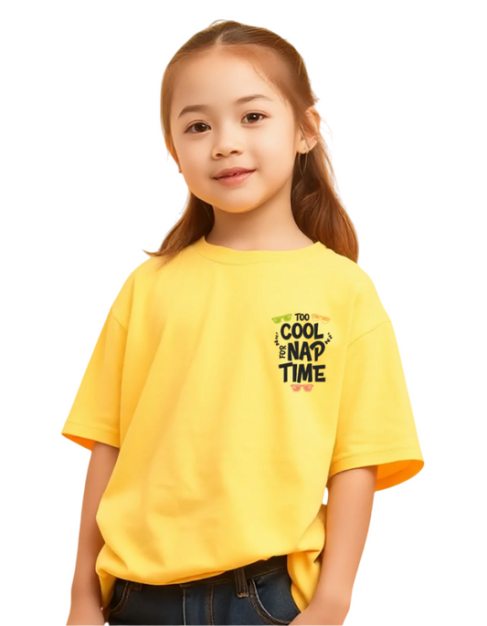 Girls Printed Extended Sleeves Oversized T-shirt