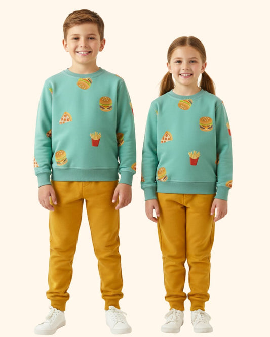 Printed Cotton Sweatshirt Sets