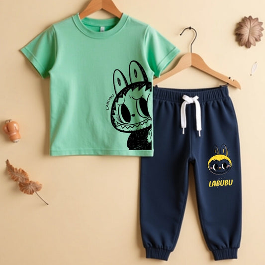 Kids Wear – Printed T-Shirt with Track Pants