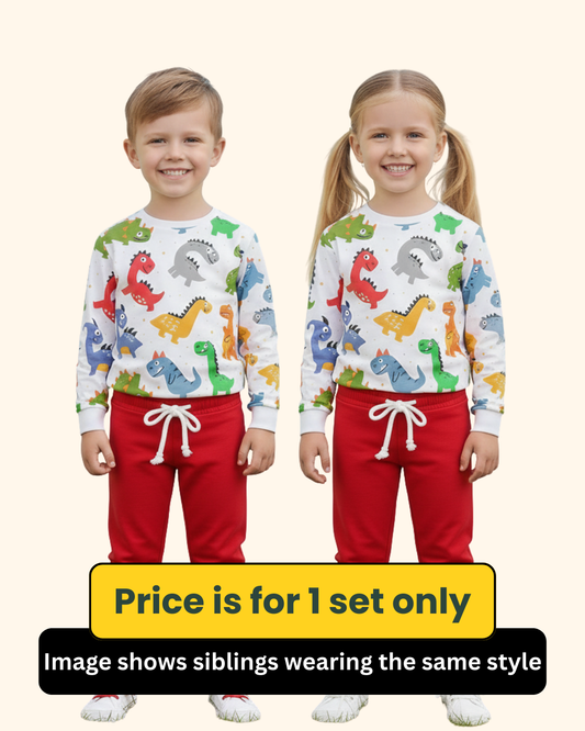 Printed Full sleeve Tee with Track Set