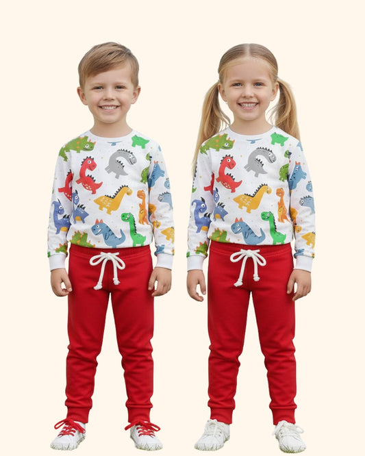 Printed Full sleeve Tee with Track Set