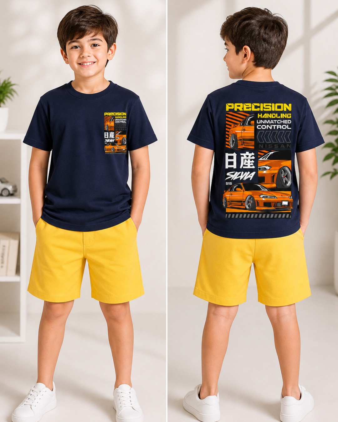 Printed Half Sleeve T Shirt And Shorts Set
