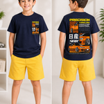 Printed Half Sleeve T Shirt And Shorts Set