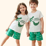 Style Print T-Shirt & Shorts Sets