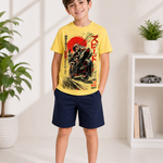 Printed Half Sleeve T Shirt And Shorts Set