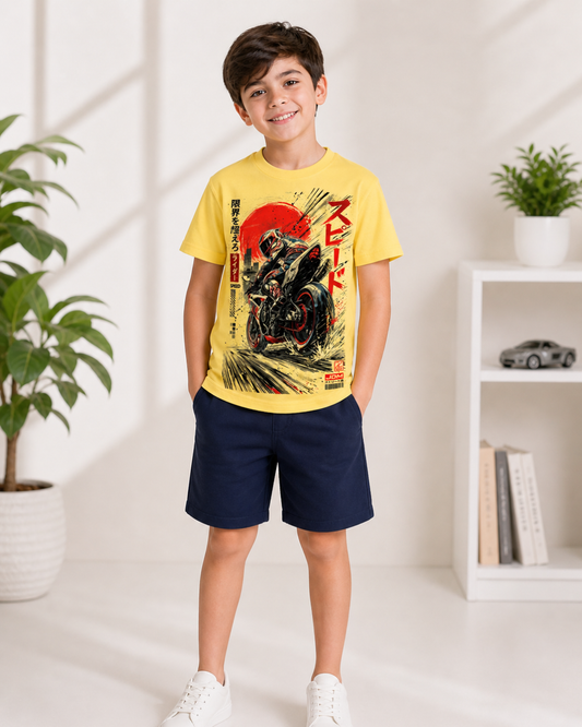Printed Half Sleeve T Shirt And Shorts Set