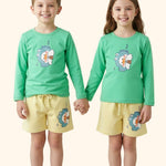 Printed Full Sleeve Tee Shorts set