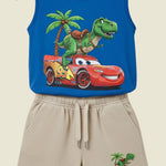 Kids Sleeveless Cotton Tshirt and Shorts Set