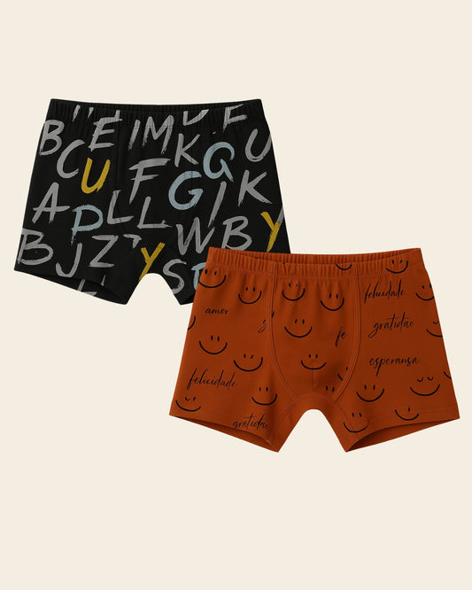 Pack Of 2 Printed Cotton Trunks Kids