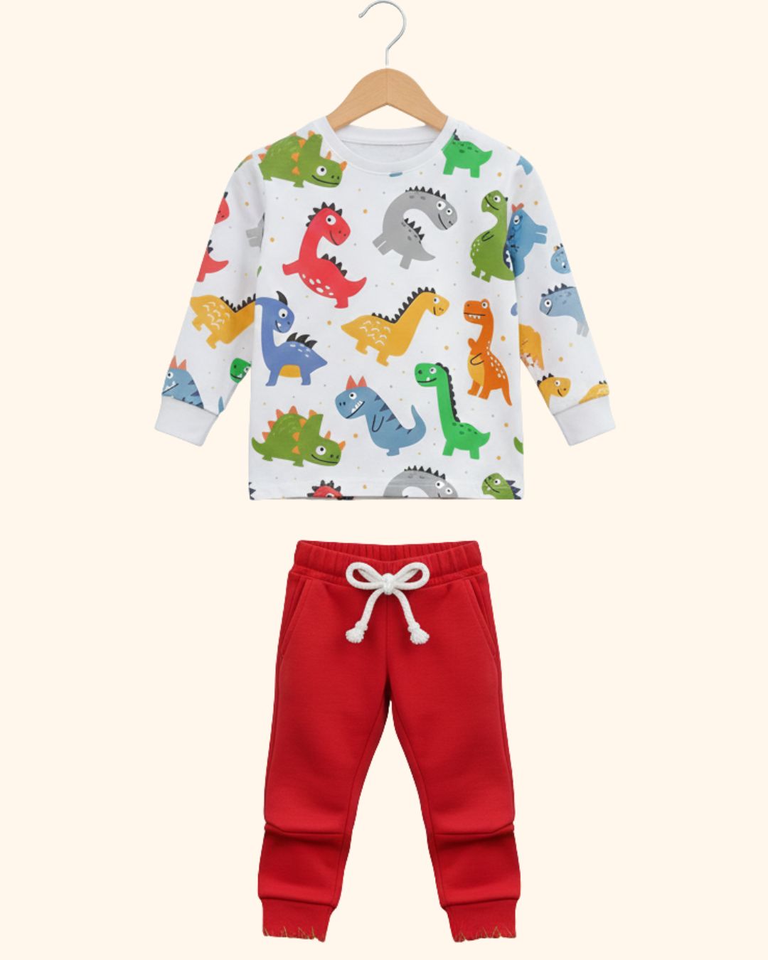 Printed Full sleeve Tee with Track Set