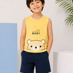 Sleeveless kids cotton T-Shirt shorts set