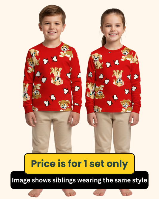 Allover Full sleeve Tee with Track Set