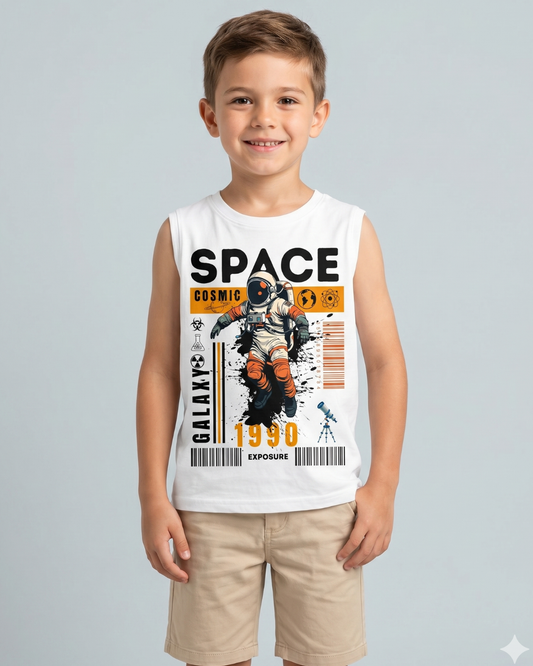 Kids Sleeveless Unisex Tshirt and Shorts Set