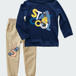 Full Sleeve Printed Sets (Navy & Beige)