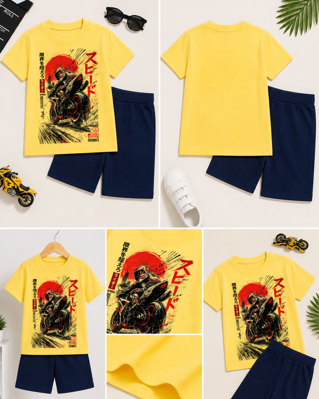 Printed Half Sleeve T Shirt And Shorts Set