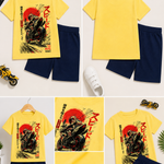 Printed Half Sleeve T Shirt And Shorts Set