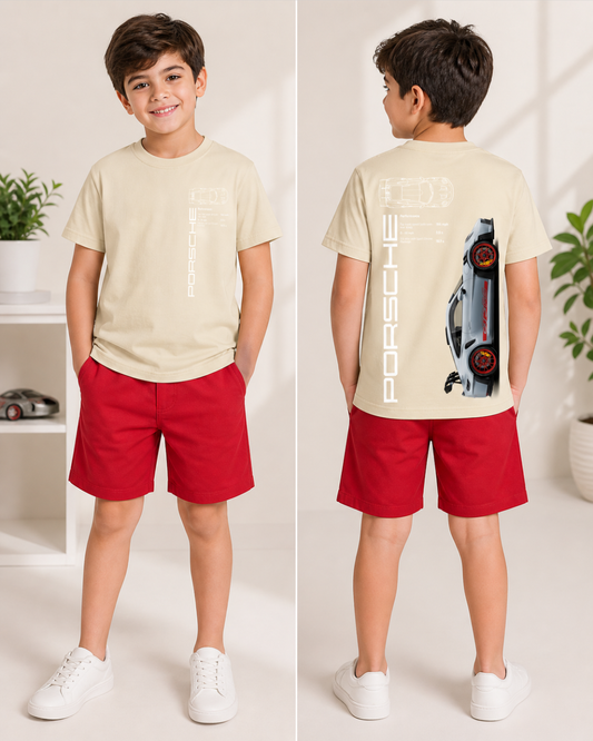 Printed Half Sleeve T Shirt And Shorts Set