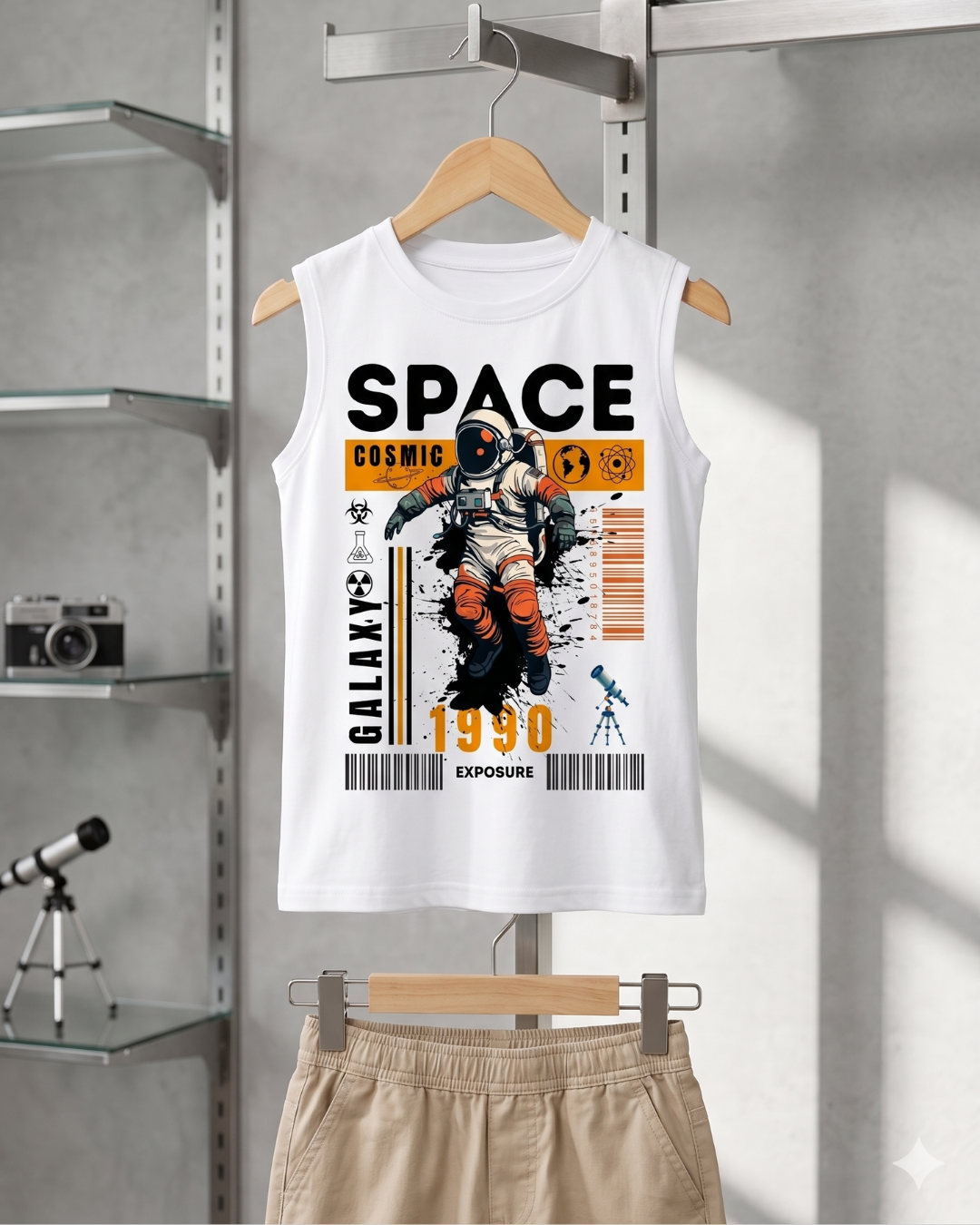 Kids Sleeveless Unisex Tshirt and Shorts Set