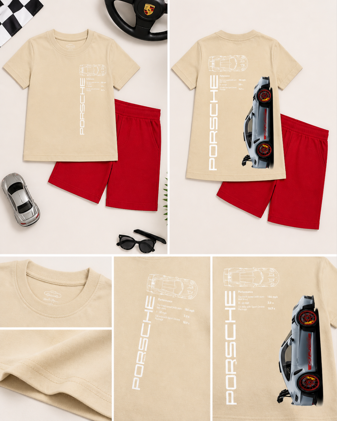Printed Half Sleeve T Shirt And Shorts Set