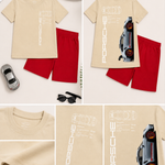 Printed Half Sleeve T Shirt And Shorts Set
